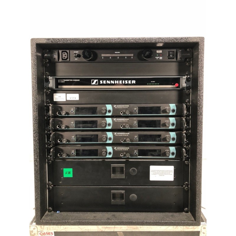 JUEGO DE 08 MONITORES DE OÍDO EN RACK EM2000 SENNHEISER JUEGO DE 08 MONITORES DE OÍDO EN RACK EM2000 SENNHEISER