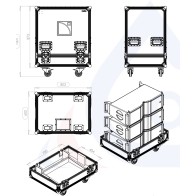 FLIGHT CASE POUR 03 X KARA L-ACOUSTICS